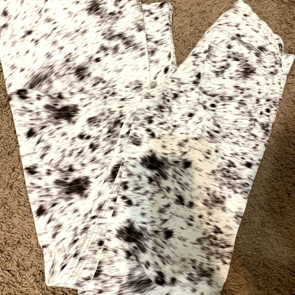 Cowhide Print Jeans